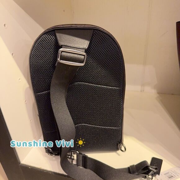 NWT Coach Men's West Pack In Blocked Signature Canvas CAB60 Walnut /Tan - Picture 3 of 9